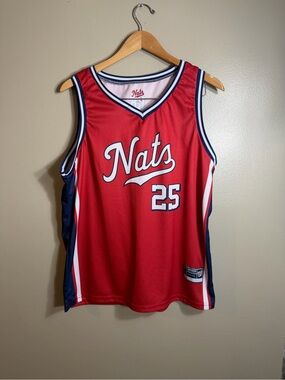 Nats Red Basketball Style Jersey #25 Sz Large